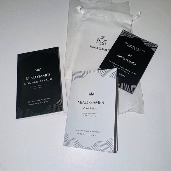Mind Games Extrait De Parfum Spray Samples Double Attack & Caissa 2ml In Pouch - Picture 1 of 8